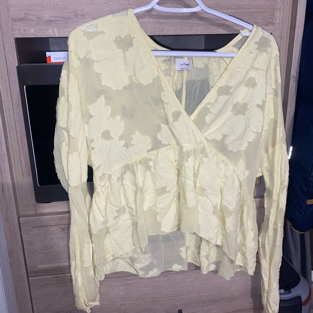 Wilfred Yellow Augustine peplum Shirt